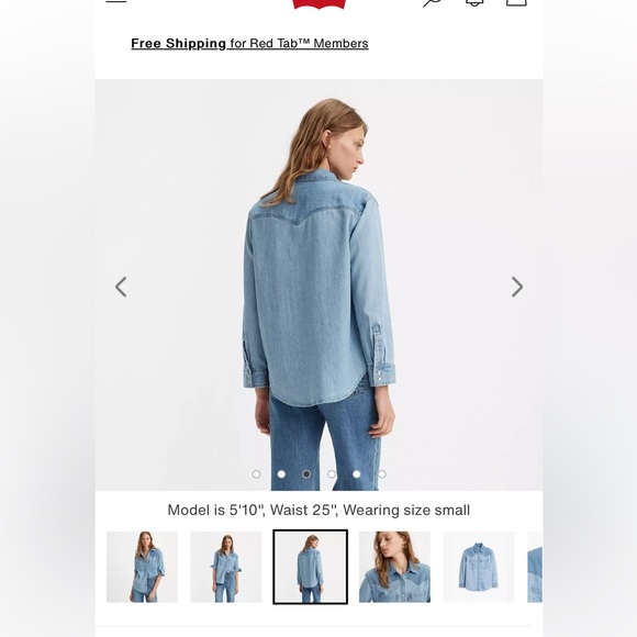 Levi’s Teodora Western Shirt Size XL - Picture 3 of 10